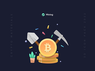 3D Icon Design for Mining in Crypto App 3d 3d icon 3d illustration illustrations interaction design ui vector illustration