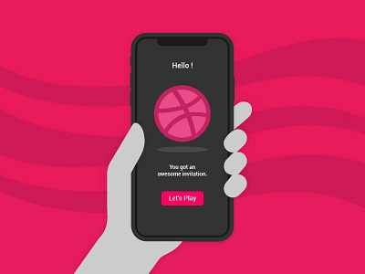 Hello Dribbble ! design dribbble flat hello illustration ios onboarding ui ux vector