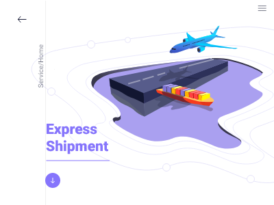 Express_Shipment banner interaction design uiux