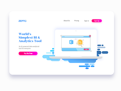 web UI for BI Tool banner bi product interaction design uiux