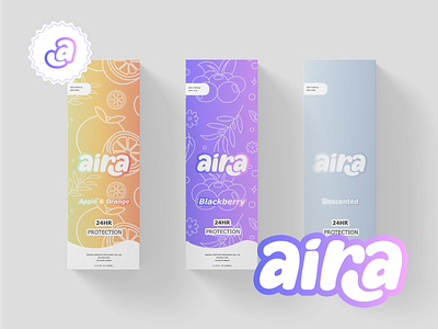 Aira - Deodorant Brand branding deodorant brand deodorant logo eco logo graphic design logo logo design packaging design skincare logo