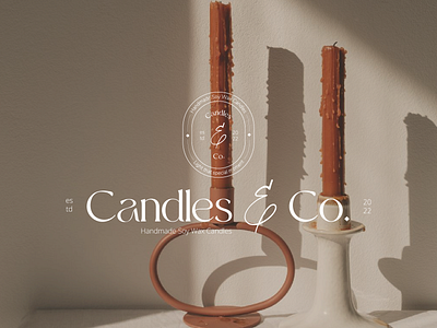 Candles & Co. - Handmade Soy Wax Candles brand identity branding candle design candle logo candles logo packaging submark