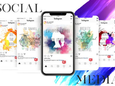 Watercolor Social Media Pack - Instagram Posts