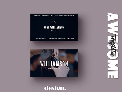 Barber Shop Business Card Template barber barbershop branding business businesscard card creative design elegant illustration modern template typography