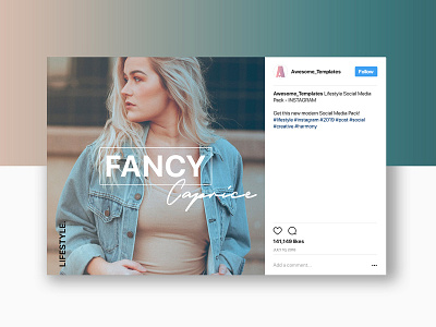 Lifestyle Social Media Pack - INSTAGRAM creative design elegant instagram instagram post instagram stories lifestyle socialmedia socialmediamarketing template