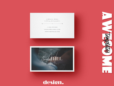 Business Card - Wedding Photography branding business businesscard company branding creative design elegant photography template typography wedding wedding card