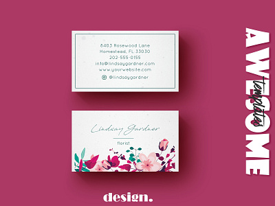 Floral Business Card Template