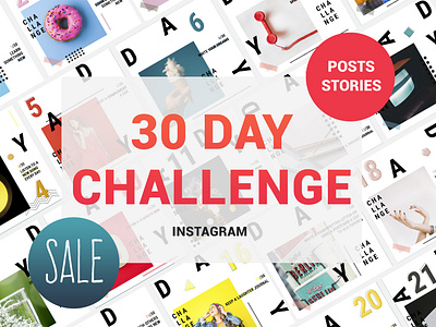 30 Day Challenge Instagram Posts & Stories