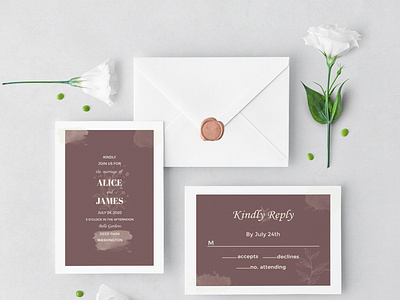 Elegant Wedding Set invitation wedding wedding card wedding design wedding invitation wedding invite weddings weddingtemplate