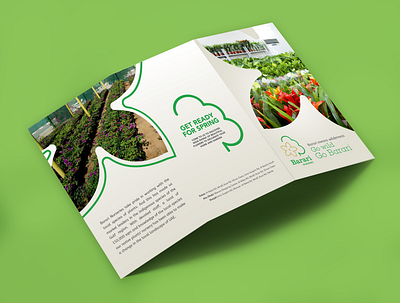 Tri fold brochure flyer design graphic design green illustrator tri fold brochure vector