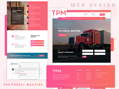 Website Designing for The Parcel Master colors design art designer designing theme website website builder websitedesign