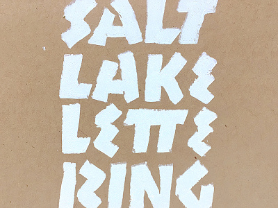 Salt Lake Lettering Club lettering salt lake salt lake city stencil typography