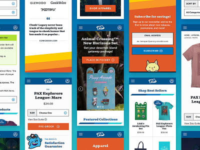 Penny Arcade e-commerce shopify ui ui design ux ux design web design