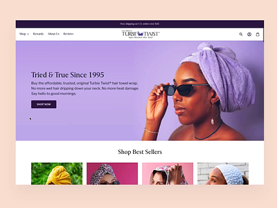 Turbie Twist Homepage ecommerce shopify ui ui design ux ux design web design