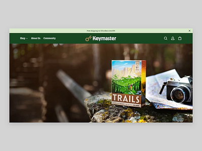 Keymaster Games - Desktop Homepage ecommerce shopify ui ui design ux ux design web design