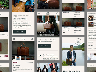Satchel & Page ecommerce shopify ui ui design ux ux design web design