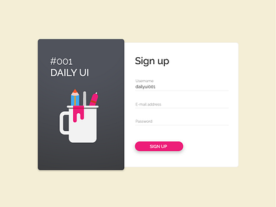 Sign Up dailyui login signup ui ux web webdesign