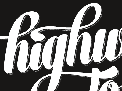 High… black and white hand lettering tee tshirt typography