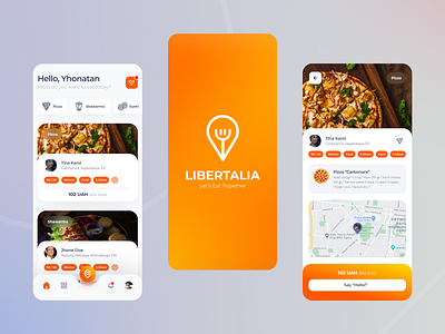 Libertalia food-party finder app colorful design conversation design food food and drink food app friends group map map app matid mobile mobile app mobile app design mobile design mobile ui party search ui