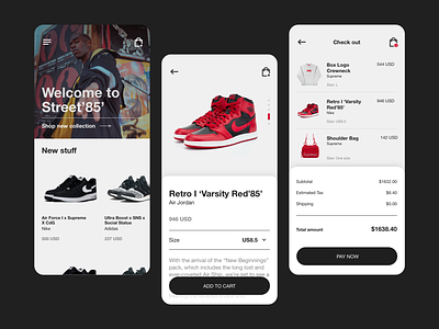 Streetwear shop - mobile app