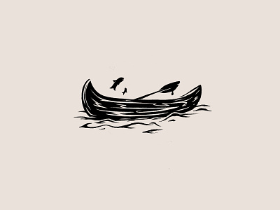 Canoeing by Austin Moncada blackandwhite camping camping drawing canoe canoeing cozy cabin great outdoors hand crafted hand drawn illustration inking kayak kayaking outdoor illustration outdoors rafting trees wildlife wood cabin