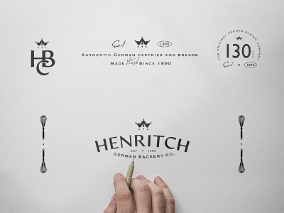 Henritch German Bakery co. Logo Design