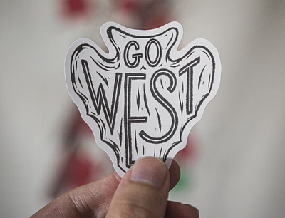 Go West Sticker Illustration camping camping drawing cute illustrations forest great outdoors hand drawn illustration outdoors wilderness wildlife