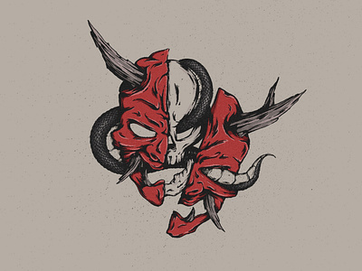 Oni Japanese Mask - Austin Moncada