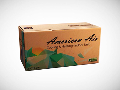 Air Boxes ac box brown cardboard crystal packaging screen print sun