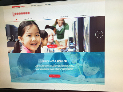 Landing page children flat landing page layout learning ui web design