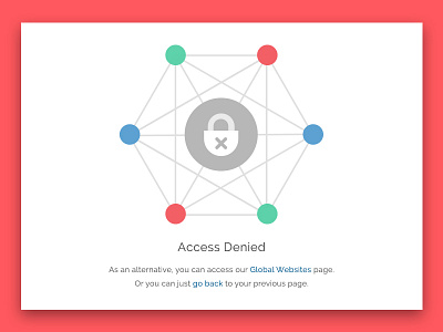Access Denied error flat graphic design icon infographic lock webpage