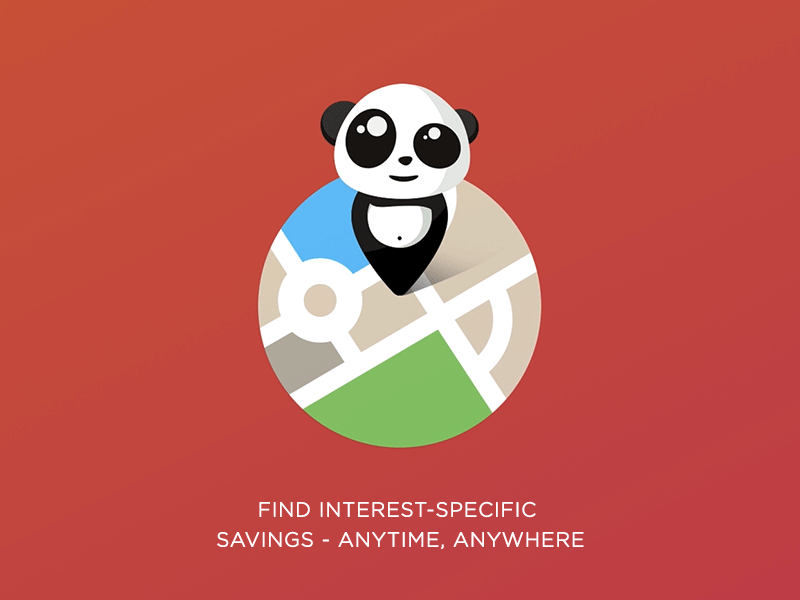 Feature Slides animation feature flat gif graphics map panda search slide