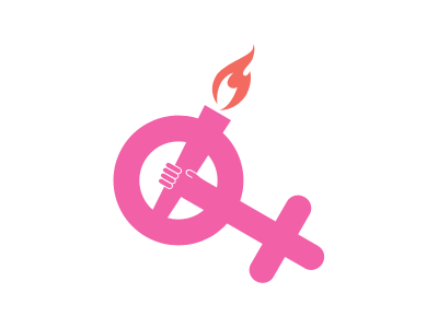 Youth Branding anger design female flame girl icon logo mark symbol youth