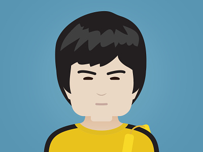 Bruce Lee – The Technician archetype bruce lee celebrity character game of death good.co illustration vector yellow jumpsuit