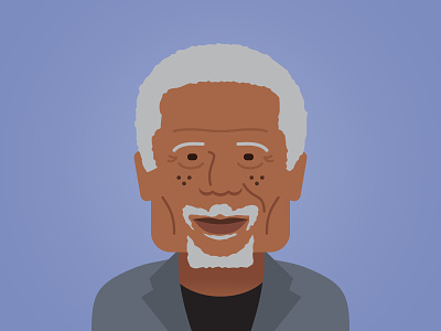 Morgan Freeman – The Caretaker archetype celebrity character good.co illustration morgan freeman vector