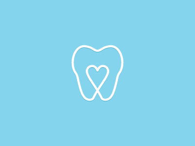 Heart Tooth Logo dental dentistry heart icon illustration logo love tooth wedding
