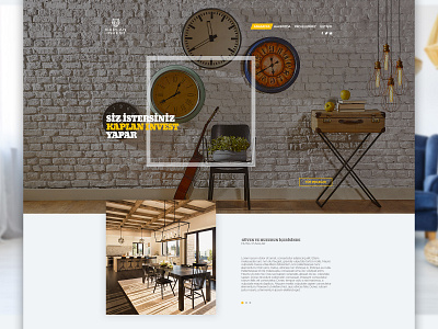 Construction Web Template building construction flat header home interior menu