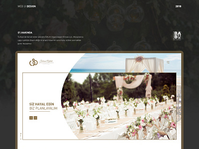 Organization Company Web UI Design company corporate dark gold organization slider wedding white