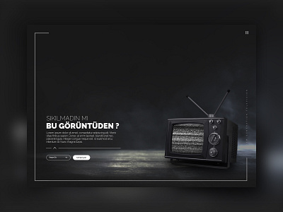 Old Television Website Design black page darker page landing page old old television responsive design television ui design website design