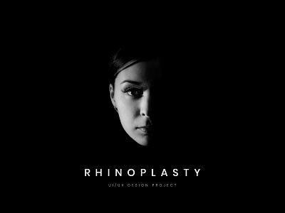 Rhinoplasty UI/UX Design | Surgery Website | Black-White