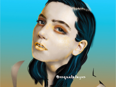 Blur Girl digital art illustration