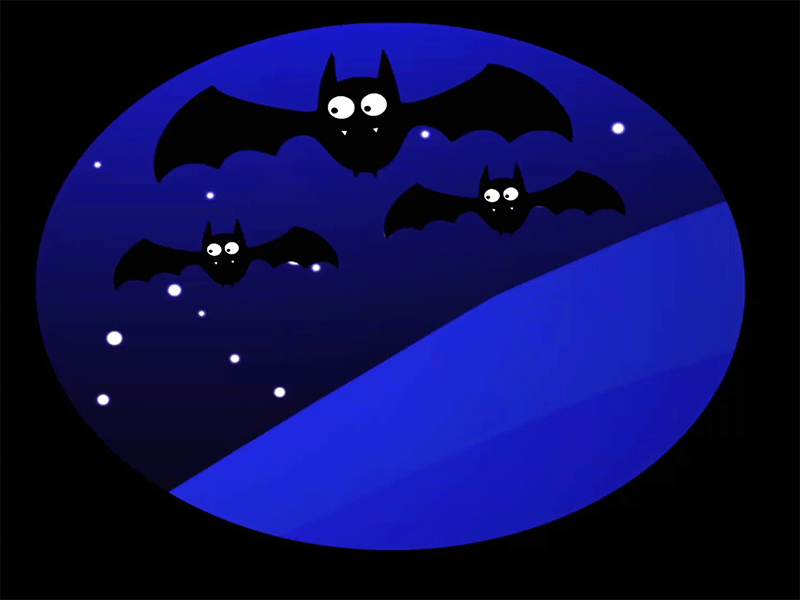 Bat Bat Bat animals animation flat fun gif illustration