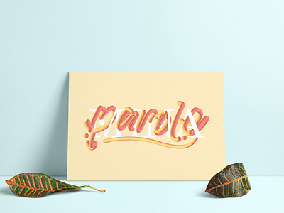Parole Parole | Typographic poster 3d design illustrator cc music poster typogaphy
