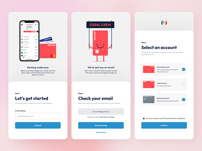 Monzo: Mobile Banking Sign Up Form accessibility bank daily ui day 1 design fintech form illustration minimal mobile banking monzo starling tyler hammond ui ux
