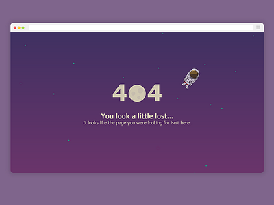 404 Page - UI Design design flat minimal typography ui ux web website