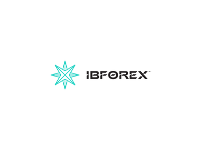 IBFOREX™ Logo black branding design illustration line logo minimal print symbol vector