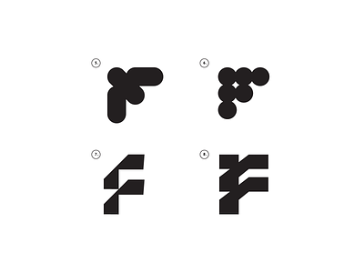 Exploring the F black letter line logo minimal symbol typography vector