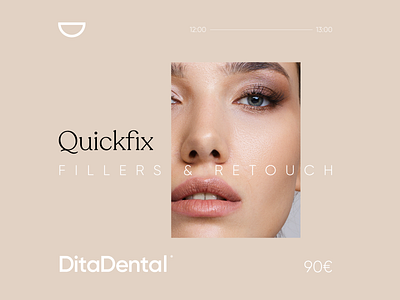 DitaDental Quickfix black branding color dental design line logo minimal palette symbol