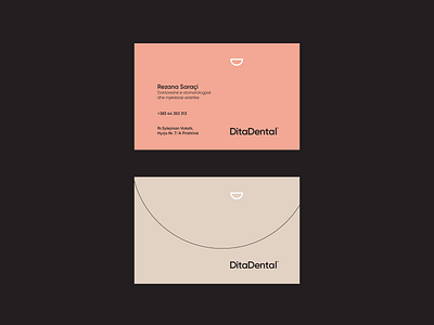 DitaDental B Cards black branding business card dental design illustration logo minimal symbol typography vector
