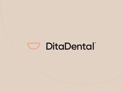DitaDental black branding dental design icon logo minimal smile symbol typography vector